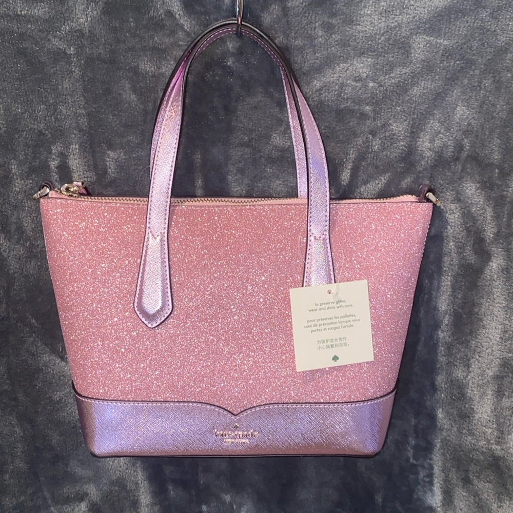 Brand new
KATE SPADE♠️New York "Lola Glitter"🩷ROSE PINK🩷SATCHEL/CROSSBODY BAG